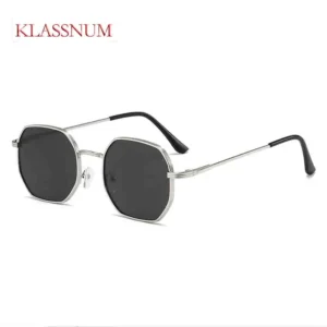 Fashion Small Square Sunglasses Women Retro Men Black Metal Unis