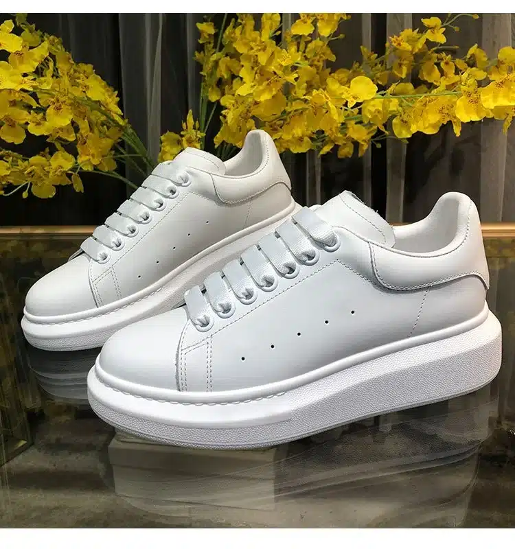 White minimalist sneakers for stylish casual wear | Pryme footwear collection.
