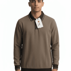 Tailor Men’s Premium Full Sleeve Polo Shirt – Coffee Brown