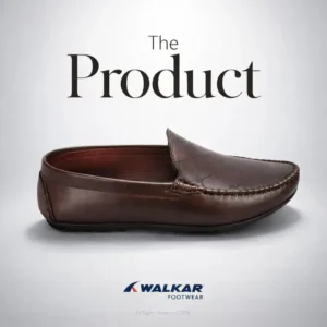 Walkar Premium Brown Leather Loafers for Men