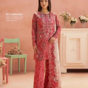 Pakistani Ziva by Gull Jee Premium Digital Printed Embroidered Three Piece