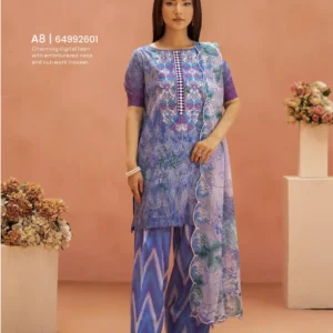 Pakistani Ziva by Gull Jee Premium Digital Printed Embroidered Three Piece Unstitched Suit