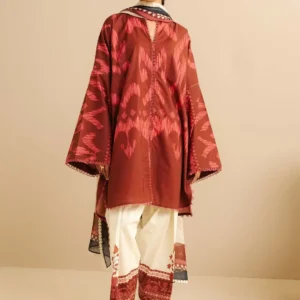Pakistani Coco Print by Zara Shahjahan Unstitched Three Piece - Chery Red