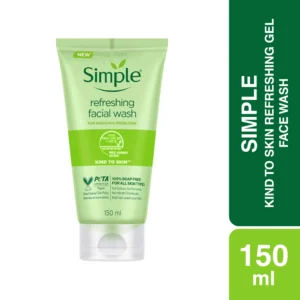 Simple Kind to Skin Refreshing Facial Wash – 100% Soap-Free Cleanser (150ml)