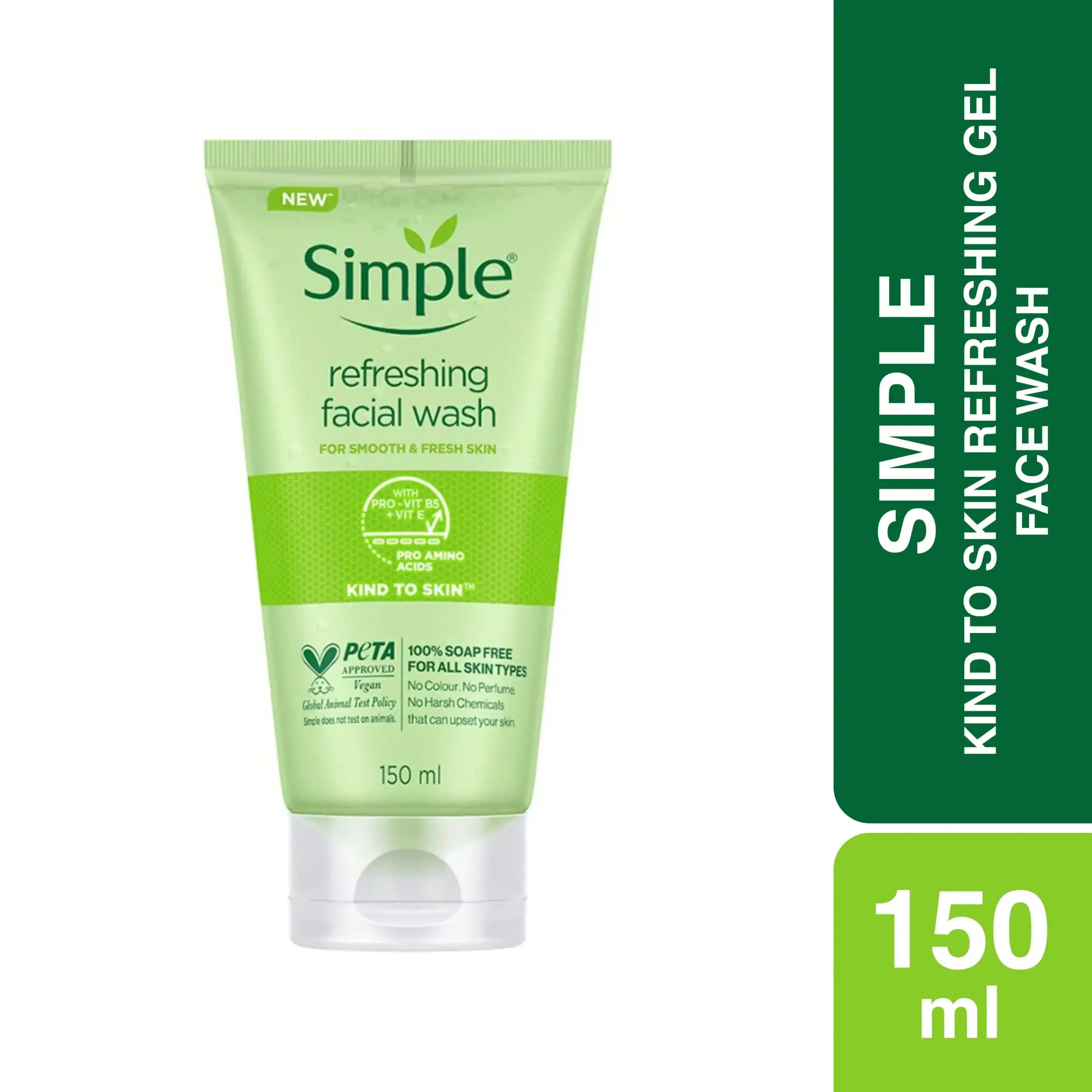 Simple-Face-Wash-Kind-to-Skin-Refreshing-Gel-150ml-scaled-1