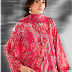Pakistani Ziva V04 by Gulljee Unstitched Three Piece - Magenta