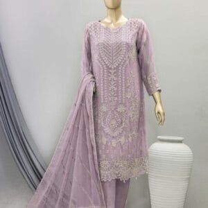 Pakistani Lavish Heavy Worked Unstitched Chiffon Three Piece - Venus
