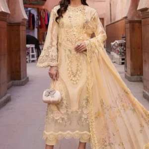 Pakistani Shareef Khanani Unstitched Luxury Chiffon Three Piece - Pavlova