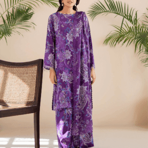 Pakistani Ziva by Gulljee Unstitched Three Piece - Plum Purple