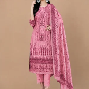 Blush Royale Printed Three Piece