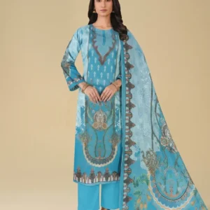Winner Premium Printed Three Piece Dress Set For Women