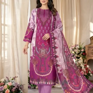 Winner Premium Printed Three Piece Dress Set For Women