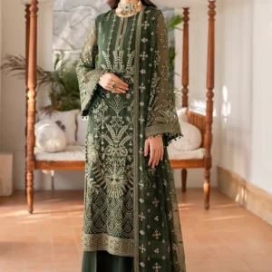 Pakistani Shareef Khanani Unstitched Luxury Chiffon Three Piece - Finch