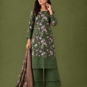Winner Hot Pink Floral Chikankari Salwar Kameez