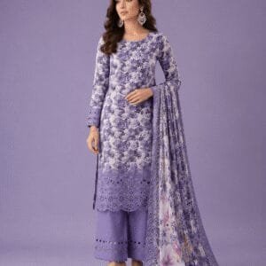Winner Lavender Floral Chikankari Salwar Kameez