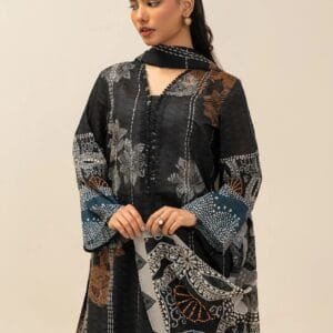 Pakistani Beechtree Lawn Unstitched Three Piece - Black Jet