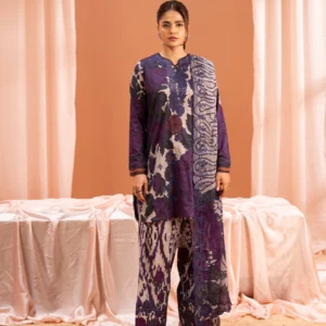 Pakistani Mishaal V3 by Gulljee Unstitched Three Piece - Violet Hue